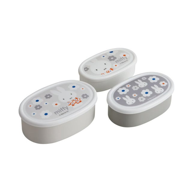 キャラクター ランチ容器 3Pセット SRS3SAG【返品不可商品】 （ミッフィーモノトーン）