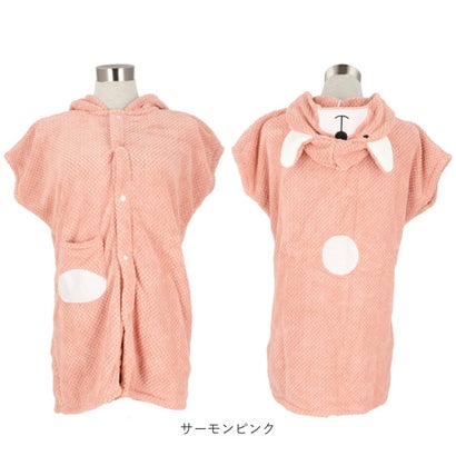 キッズ バスローブ pkyj740【返品不可商品】 （サーモンピンク）｜詳細画像