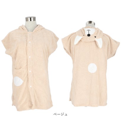 キッズ バスローブ pkyj740【返品不可商品】 （サーモンピンク）｜詳細画像