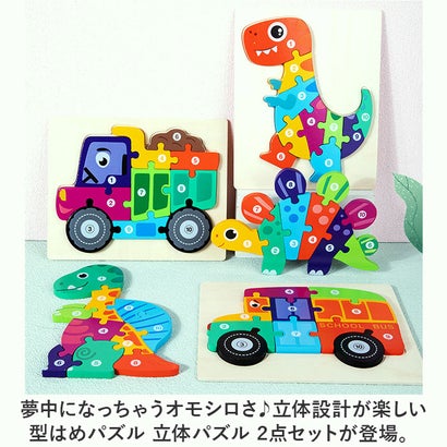 バックヤードファミリー BACKYARD FAMILY 型はめパズル 立体パズル 2点セット ykyibao7087s2 （Cセット）｜詳細画像