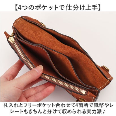 ウォレットトラッカー ウォッシュ ホースハイド （ネイビー）｜詳細画像