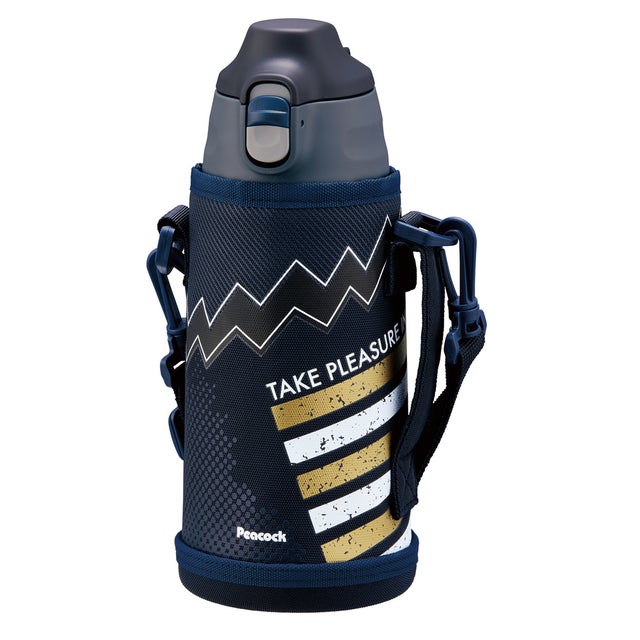 Peacock ステンレスボトル 2WAY ASGーW82【返品不可商品】（ブラックネイビー）