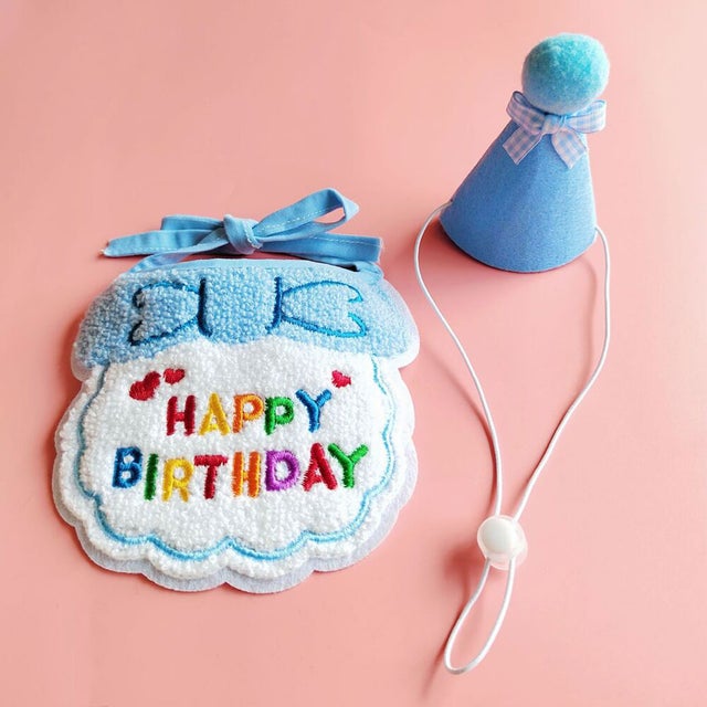ペット用 アクセサリー 誕生日 kpet15 【返品不可商品】 （ブルー×リボン）