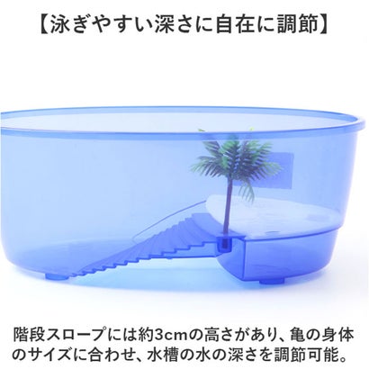 亀用水槽 飼育ケース 【返品不可商品】 （ブルー）｜詳細画像