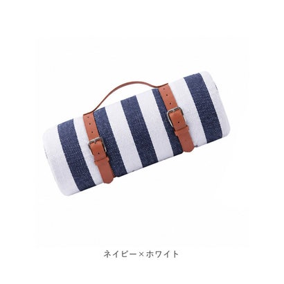 レジャーシート ピクニックシート （ネイビー×ホワイト）｜詳細画像