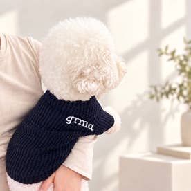 犬服 Tシャツ ドッグウェア カットソー 長袖 （ネイビー）