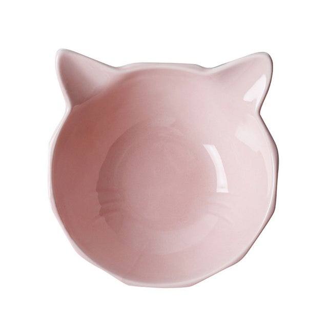 猫用食器 猫型皿 可愛い （ピンク）