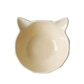猫用食器 猫型皿 可愛い （イエロー）