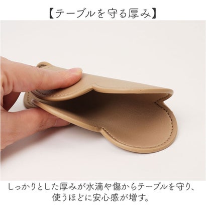 花びら PUレザーコースター （イエロー）｜詳細画像