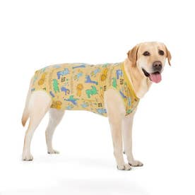 犬 術後服 傷舐め防止 中型犬 大型犬 ストレッチ （イエロー）