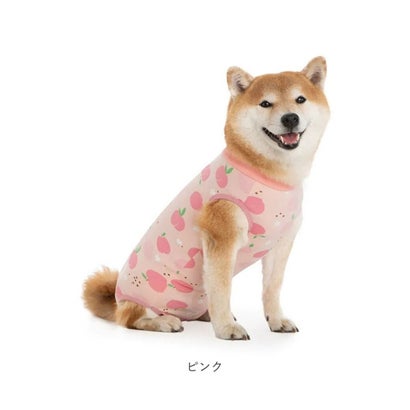犬 術後服 傷舐め防止 中型犬 大型犬 ストレッチ （ピンク）｜詳細画像