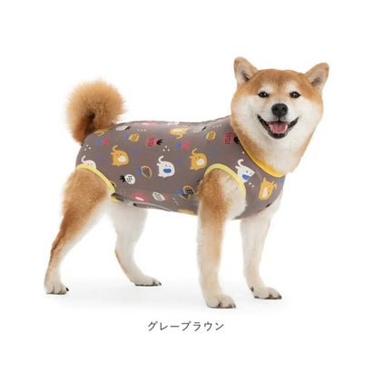 犬 術後服 傷舐め防止 中型犬 大型犬 ストレッチ （ピンク）｜詳細画像