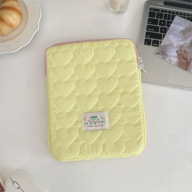 パソコンケース ノートPC キルティング （ライトイエロー）