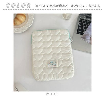 パソコンケース ノートPC キルティング （ライトパープル）｜詳細画像