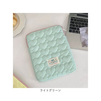 パソコンケース ノートPC キルティング （ピンク）｜詳細画像