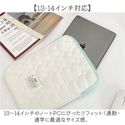 パソコンケース ノートPC キルティング （ピンク）｜詳細画像