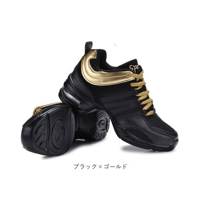 ダンススニーカー ダンスシューズ （ブラック）｜詳細画像