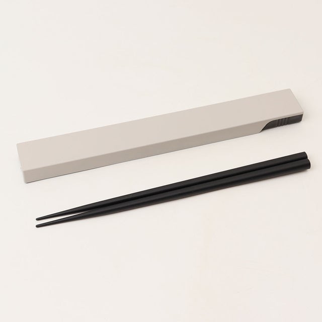 HUBBY箸・箸箱セット 22.5cm （グレージュ）