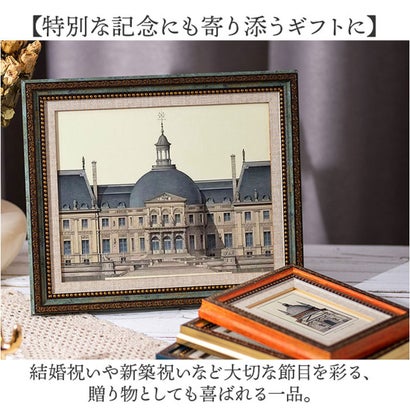 フォトフレーム 写真立て アンティーク風 レトロ （ブルー×A）｜詳細画像