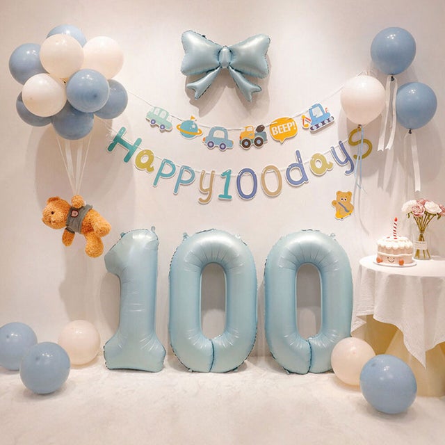 風船100日 （ブルー）