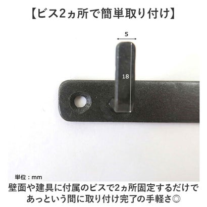 アイアンフラットフック5フック （アンティークゴールド）｜詳細画像