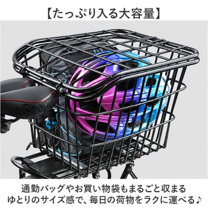 蓋つき 反射 自転車後ろカゴ （シルバー）｜詳細画像