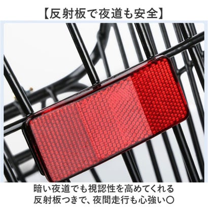 蓋つき 反射 自転車後ろカゴ （シルバー）｜詳細画像