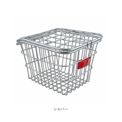 蓋つき 反射 自転車後ろカゴ （ブラック）｜詳細画像