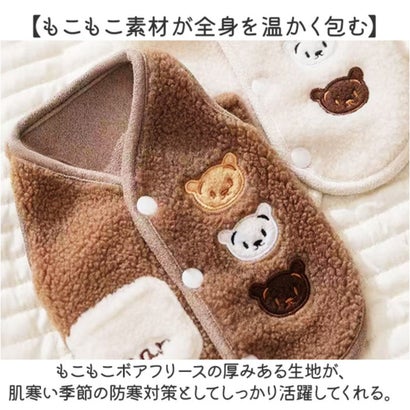 犬服 秋 冬 ドッグベスト 背中開き （ホワイト）｜詳細画像