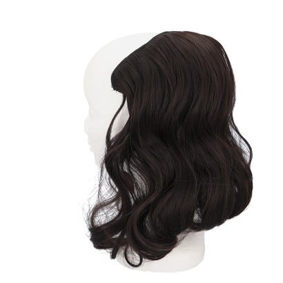 ウィッグ ロング 巻き髪 pmyka015【返品不可商品】 （25cmブラウンブラック）｜詳細画像