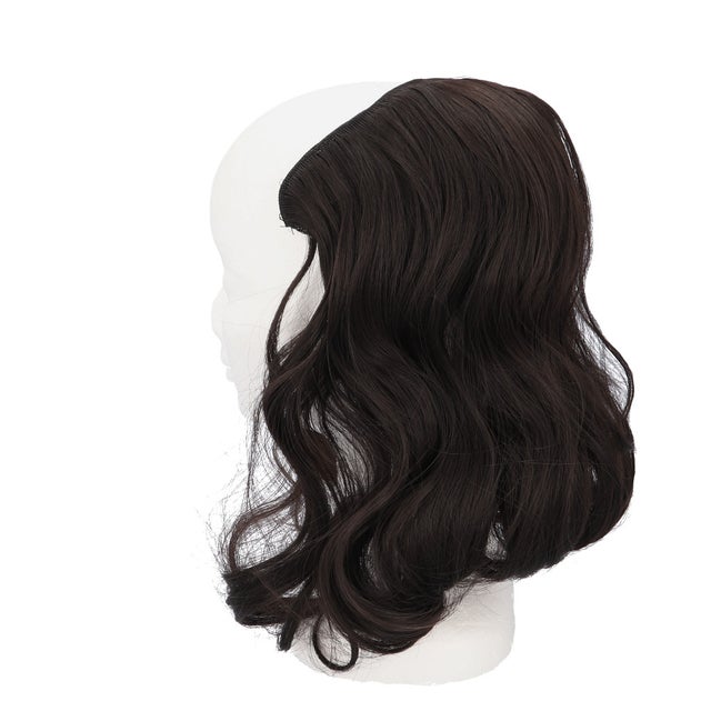 ウィッグ ロング 巻き髪 pmyka015【返品不可商品】 （25cmブラウンブラック）