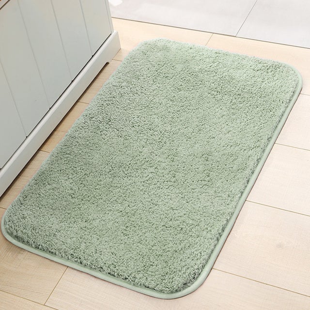 ふわふわ 吸水バスマット 丸洗い 50×80cm yssenkai5253 （ミント）