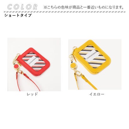 定期入れ パスケース リール付き ysca5319 （ショートタイプブラック）｜詳細画像