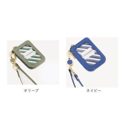 定期入れ パスケース リール付き ysca5319 （ショートタイプグレー）｜詳細画像