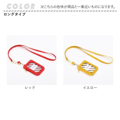定期入れ パスケース リール付き ysca5319 （ショートタイプグレー）｜詳細画像