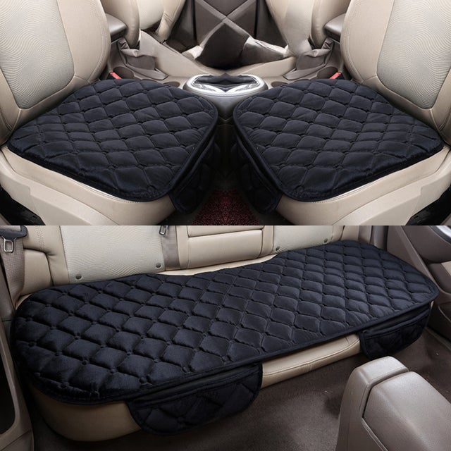 車用 座面シートカバー 3枚セット pmycarseat02 （ブラック）