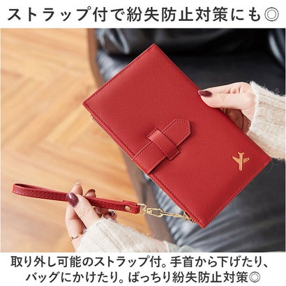 パスポートケース カードケース 財布 旅行 rxpj1681 （レッド）｜詳細画像