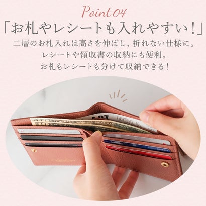 バックヤードファミリー BACKYARD FAMILY LIZ DAYS タッセル付き二つ折り財布 （グレーベージュイエロー）｜詳細画像