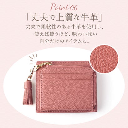 バックヤードファミリー BACKYARD FAMILY LIZ DAYS タッセル付き二つ折り財布 （グレーベージュイエロー）｜詳細画像