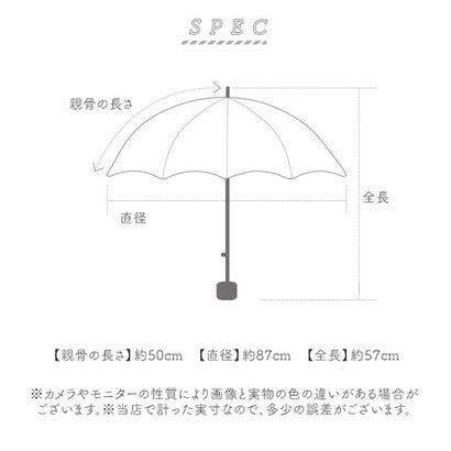 バックヤードファミリー BACKYARD FAMILY because ビコーズ 折りたたみ傘 （2トーン/ネイビー）｜詳細画像