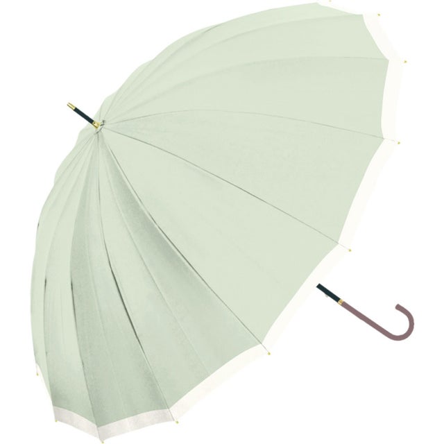 NaturalBasic 16本骨 バイカラー 55cm 手開き （ミントグリーン）