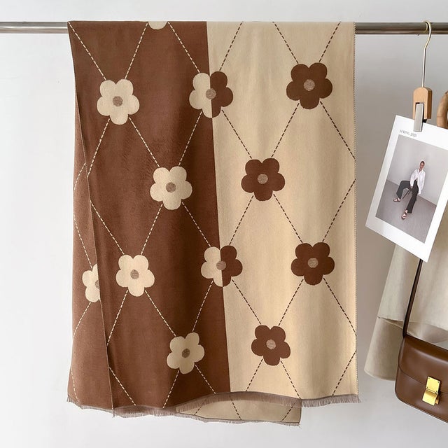 マフラー スカーフ 男女兼用 （ブラウン）