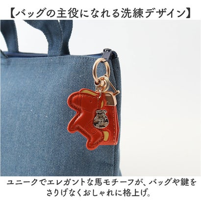 馬と蹄鉄のキーホルダー 縁起の良い馬と馬蹄 プレゼント （ブルー）｜詳細画像