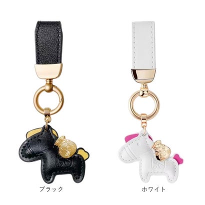 馬と蹄鉄のキーホルダー 縁起の良い馬と馬蹄 プレゼント （オレンジ）｜詳細画像