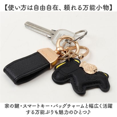 馬と蹄鉄のキーホルダー 縁起の良い馬と馬蹄 プレゼント （オレンジ）｜詳細画像
