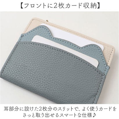 ミニ財布 ねこ 二つ折り （イエロー）｜詳細画像