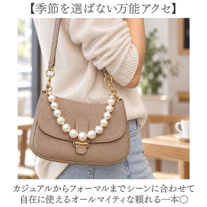 バッグハンドル 持ち手 取っ手 フェイクパール おしゃれ （ゴールド）｜詳細画像