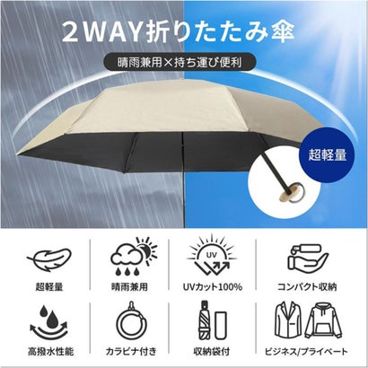 バックヤードファミリー BACKYARD FAMILY weer-light 自動開閉傘 （ベージュ）｜詳細画像