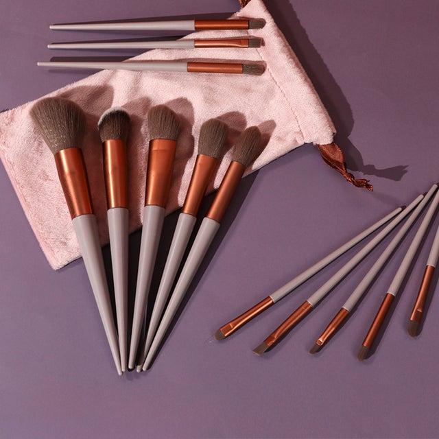 メイクブラシセット メイクアップ mmakeup1225e【返品不可商品】 （ブラウン）