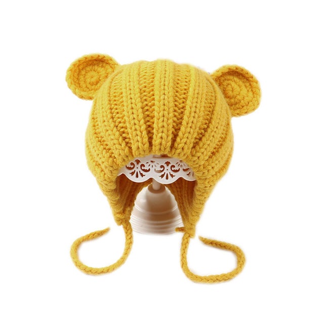 耳付きキッズ帽子 kidhat （イエロー）